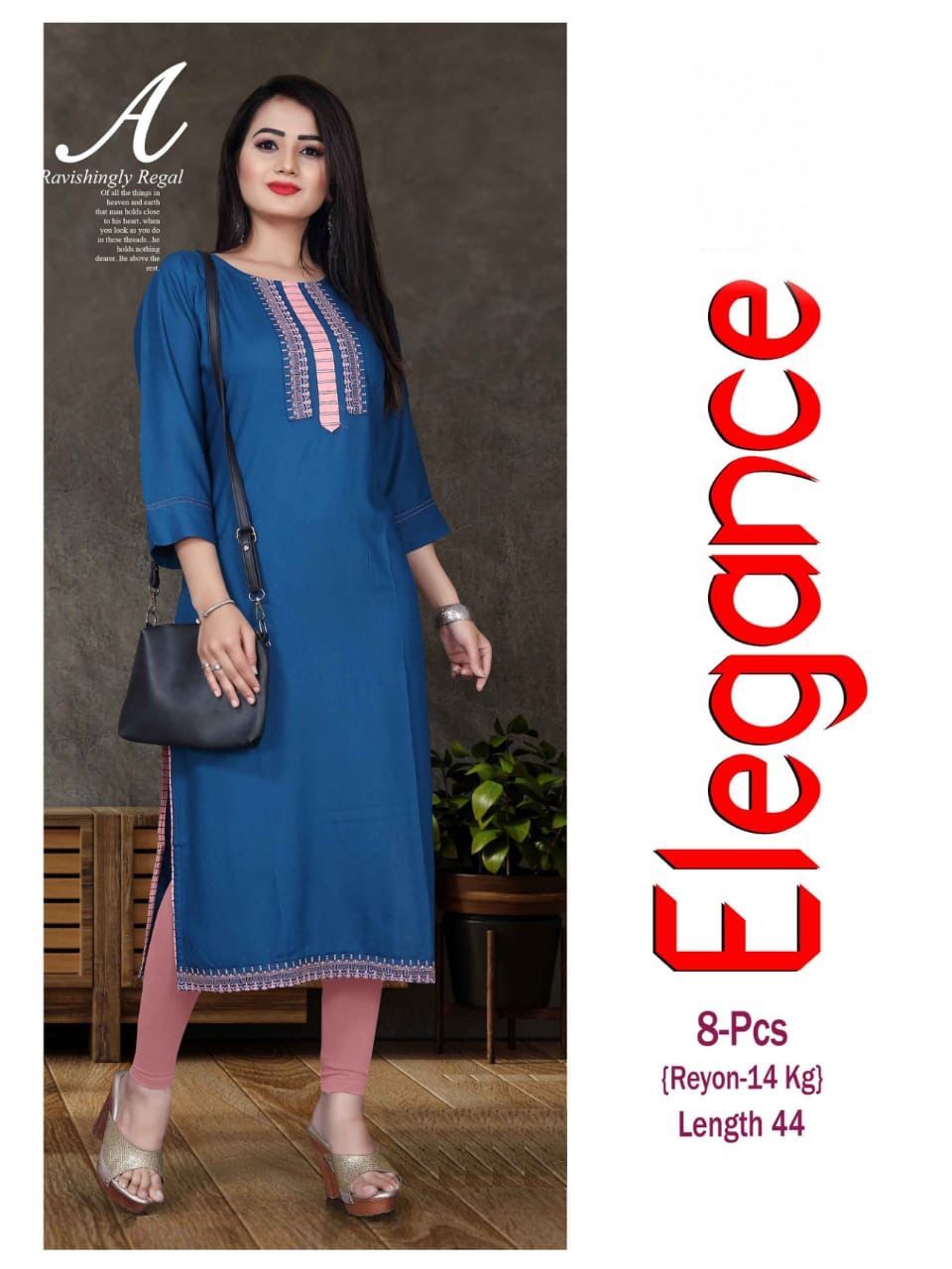 Elegance 001 Fancy Casual Daily Wear Rayon Kurti Collection